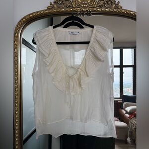 Zara Off-White Blouse